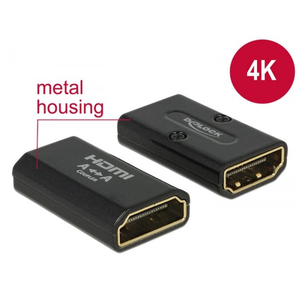 DELOCK HDMI Αντάπτορας από HDMI-A female σε HDMI-A female