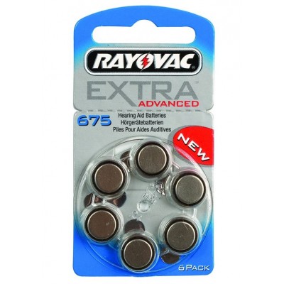RAYOVAC μπαταρίες ακουστικών βαρηκοΐας 675MF, mercury free, 1,45V, 6τμχ RAYOVAC μπαταρίες ακουστικών βαρηκοΐας 675MF, mercury free, 1,45V, 6τμχ