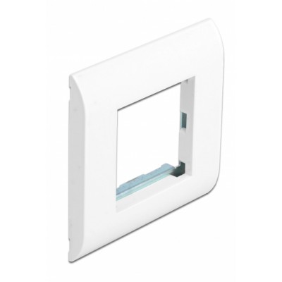 DELOCK module βάση πρίζας με frame Easy 45 81300, 80x80mm, λευκό DELOCK module βάση πρίζας με frame Easy 45 81300, 80x80mm, λευκό