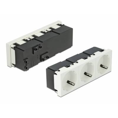 DELOCK τριπλό module πρίζας ρεύματος Easy 45 81323, 45°, 45x45mm, 5τμχ DELOCK τριπλό module πρίζας ρεύματος Easy 45 81323, 45°, 45x45mm, 5τμχ
