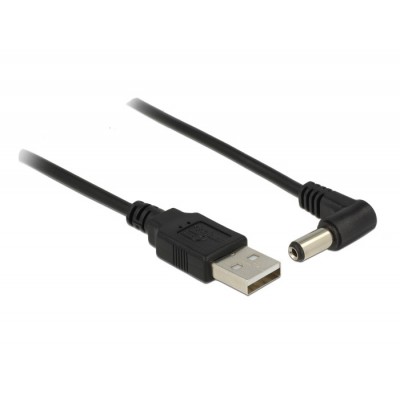 DELOCK Καλώδιο από USB σε DC 5.5 x 2.1mm, γωνιακό, 1.5m DELOCK Καλώδιο από USB σε DC 5.5 x 2.1mm, γωνιακό, 1.5m