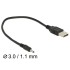 DELOCK Καλώδιο USB σε DC 3.0 x 1.1 mm male, 27cm, Black