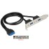 DELOCK Cable USB 3.0 2x Type-A female σε 19pin header female