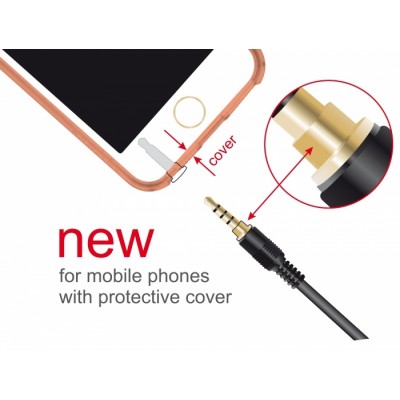 DELOCK καλώδιο Jack stereo σε Jack stereo 4pin 3.5mm, 90°, μαύρο, 0.5m DELOCK καλώδιο Jack stereo σε Jack stereo 4pin 3.5mm, 90°, μαύρο, 0.5m