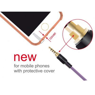 DELOCK καλώδιο Jack stereo σε Jack stereo 4pin 3.5mm, 90°, μωβ, 1m DELOCK καλώδιο Jack stereo σε Jack stereo 4pin 3.5mm, 90°, μωβ, 1m