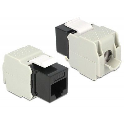 DELOCK Keystone Module RJ45 female, Cat.6 UTP, Black DELOCK Keystone Module RJ45 female, Cat.6 UTP, Black