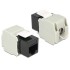 DELOCK Keystone Module RJ45 female, Cat.6 UTP, Black