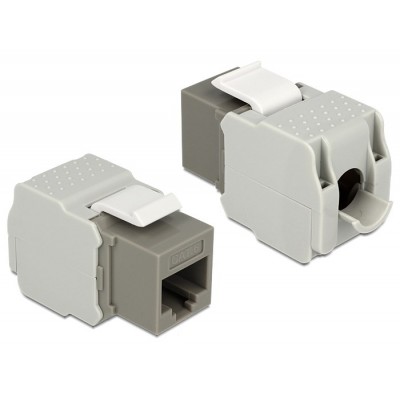 DELOCK Keystone Module RJ45 female, Cat.6 UTP, Gray DELOCK Keystone Module RJ45 female, Cat.6 UTP, Gray