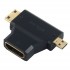 POWERTECH adapter HDMI 19pin (F) σε Mini HDMI (M) και Micro HDMI (M)