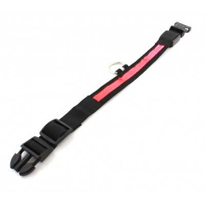 Περιλαίμιο σκύλου AG232 με φωτισμό LED, 34-44cm, μαύρο/κόκκινο Περιλαίμιο σκύλου AG232 με φωτισμό LED, 34-44cm, μαύρο/κόκκινο