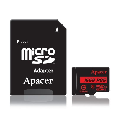 APACER Κάρτα Μνήμης Micro SDHC UHS-I U1 R85, 16GB, Class10