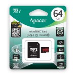 APACER Κάρτα Μνήμης Micro SDHC UHS-I U1 R85, 64GB, Class10