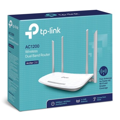 TP-LINK AC1200 Wireless Dual Band Router Archer C50, Ver. 4.0 TP-LINK AC1200 Wireless Dual Band Router Archer C50, Ver. 4.0