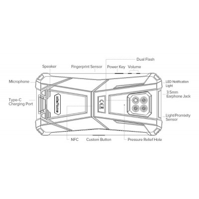ULEFONE Smartphone Armor 8, IP68/IP69K, 6.1", 4/64GB, 5580mAh, μαύρο ULEFONE Smartphone Armor 8, IP68/IP69K, 6.1", 4/64GB, 5580mAh, μαύρο