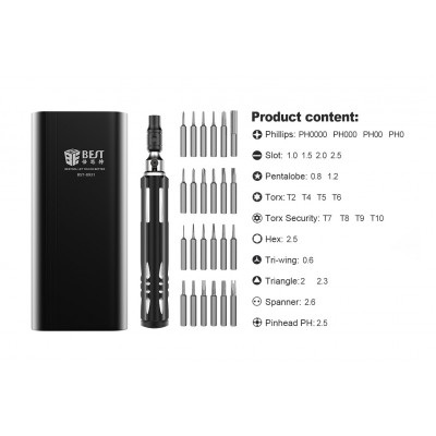 BEST set κατσαβιδιών ακριβείας BST-8931, 24 τεμάχια BEST set κατσαβιδιών ακριβείας BST-8931, 24 τεμάχια