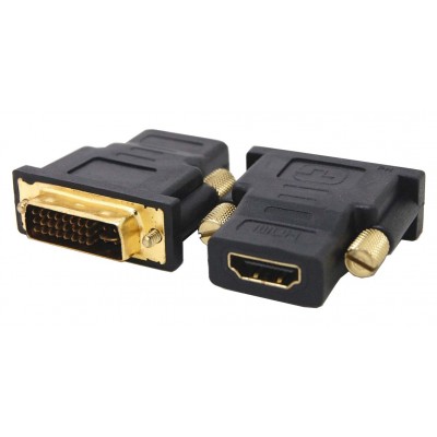 POWERTECH adapter απο DVI I(24+5) M σε HDMI F, χρυσό POWERTECH adapter απο DVI I(24+5) M σε HDMI F, χρυσό