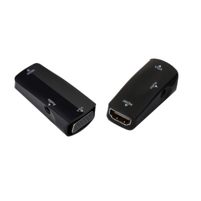 POWERTECH Μετατροπέας HDMI (F) σε VGA, με audio jack, AG6200-MCQ, Black POWERTECH Μετατροπέας HDMI (F) σε VGA, με audio jack, AG6200-MCQ, Black