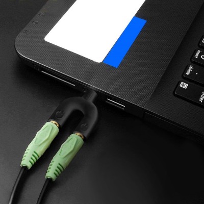 POWERTECH Splitter 3.5mm 4pin (M) σε 2x 3.5mm 4pin (F) CAB-J040, μαύρο POWERTECH Splitter 3.5mm 4pin (M) σε 2x 3.5mm 4pin (F) CAB-J040, μαύρο