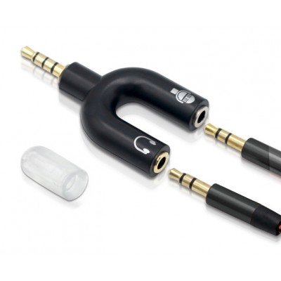 POWERTECH Splitter 3.5mm 4pin (M) σε 2x 3.5mm 4pin (F) CAB-J043, μαύρο POWERTECH Splitter 3.5mm 4pin (M) σε 2x 3.5mm 4pin (F) CAB-J043, μαύρο