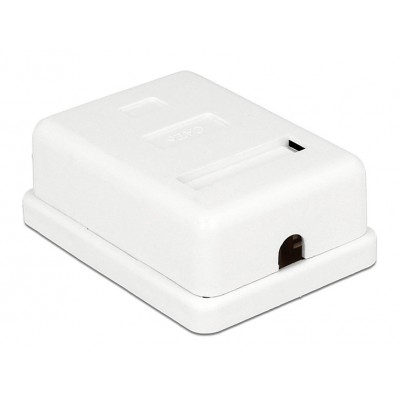 POWERTECH Επιτοίχια πρίζα δικτύου 1 θύρας, Cat.6 UTP, λευκή POWERTECH Επιτοίχια πρίζα δικτύου 1 θύρας, Cat.6 UTP, λευκή