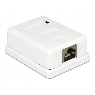 POWERTECH Επιτοίχια πρίζα δικτύου 1 θύρας, Cat.6 UTP, λευκή POWERTECH Επιτοίχια πρίζα δικτύου 1 θύρας, Cat.6 UTP, λευκή