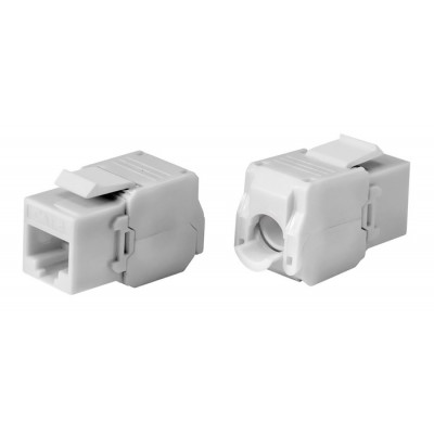 POWERTECH keystone module RJ45 female CAB-N150, Cat.6Α UTP 180°, λευκό POWERTECH keystone module RJ45 female CAB-N150, Cat.6Α UTP 180°, λευκό