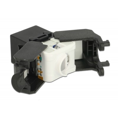 POWERTECH keystone module RJ45 female CAB-N150, Cat.6Α UTP 180°, μαύρο POWERTECH keystone module RJ45 female CAB-N150, Cat.6Α UTP 180°, μαύρο