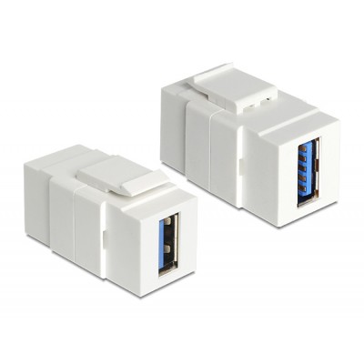 POWERTECH USB 3.0 adapter CAB-N152 για patch panel, λευκό POWERTECH USB 3.0 adapter CAB-N152 για patch panel, λευκό