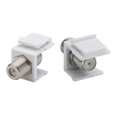 POWERTECH F-Coupler adapter CAB-N154 για patch panel, λευκό POWERTECH F-Coupler adapter CAB-N154 για patch panel, λευκό