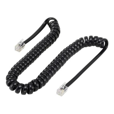 POWERTECH Καλώδιο Τηλεφώνου RJ10 4P4C, Spiral, 2m, Black POWERTECH Καλώδιο Τηλεφώνου RJ10 4P4C, Spiral, 2m, Black