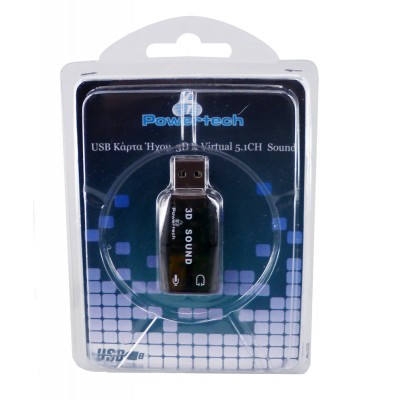 POWERTECH USB Κάρτα ήχου 5.1CH, με έξοδο μικρόφωνου και ακουστικού POWERTECH USB Κάρτα ήχου 5.1CH, με έξοδο μικρόφωνου και ακουστικού