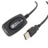 POWERTECH καλώδιο USB 2.0 σε USB female με ενισχυτή, 15m, Black
