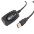 POWERTECH καλώδιο USB 2.0 σε USB female με ενισχυτή, 25m, Black