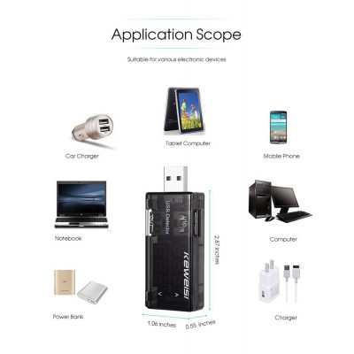 KEWEISI Συσκευή ελέγχου θύρας USB KWS-10VA, 2x USB Output, 3-9V KEWEISI Συσκευή ελέγχου θύρας USB KWS-10VA, 2x USB Output, 3-9V