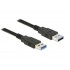 POWERTECH Καλώδιο USB 3.0 (A) σε USB 3.0 (A), 1.5m, μαύρο