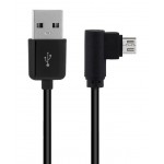 POWERTECH Καλώδιο USB 2.0 σε USB Micro 90°, Dual Easy USB, 3m, μαύρο