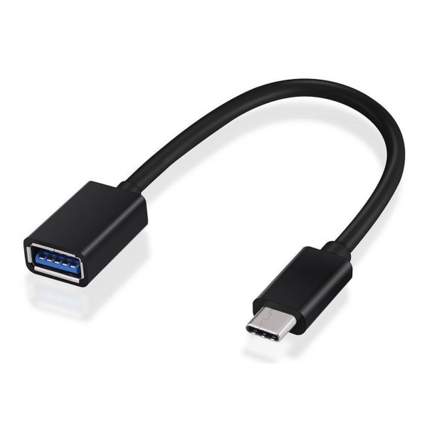 POWERTECH Καλώδιο USB Type-C σε USB 3.1 OTG, ABS, 0.20m, μαύρο