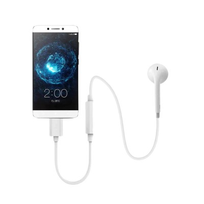 POWERTECH Καλώδιο USB Type-C (M) σε 3.5mm Jack (F), CM119B, λευκό POWERTECH Καλώδιο USB Type-C (M) σε 3.5mm Jack (F), CM119B, λευκό