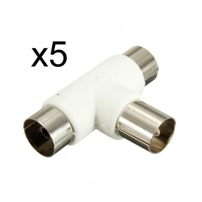 POWERTECH Adapter για κεραία male σε 2x female, 5τμχ POWERTECH Adapter για κεραία male σε 2x female, 5τμχ