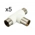 POWERTECH Adapter για κεραία male σε 2x female, 5τμχ