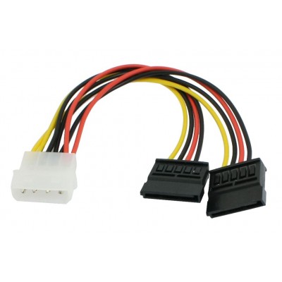 POWERTECH καλώδιο ρεύματος IDE σε  2x SATA, 20cm POWERTECH καλώδιο ρεύματος IDE σε  2x SATA, 20cm