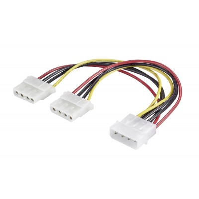 POWERTECH καλώδιο ρεύματος IDE (F) σε  2x IDE (M), 20cm POWERTECH καλώδιο ρεύματος IDE (F) σε  2x IDE (M), 20cm