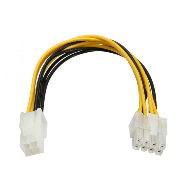 POWERTECH Καλώδιο για MB 4pin (F) σε 8pin (M), 20cm POWERTECH Καλώδιο για MB 4pin (F) σε 8pin (M), 20cm