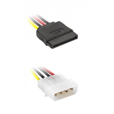 POWERTECH καλώδιο IDE 4pin σε  1 S-ata 15pin, 0.2m POWERTECH καλώδιο IDE 4pin σε  1 S-ata 15pin, 0.2m