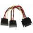 Powertech sata power 15pin male / 2x 15pin female 15pin