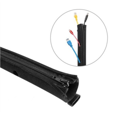 BRATECK Δεματικό Καλωδίων τύπου Flex Wrap CC15-1, με φερμουάρ, 100x10cm BRATECK Δεματικό Καλωδίων τύπου Flex Wrap CC15-1, με φερμουάρ, 100x10cm