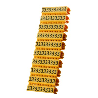 POWERTECH Clip αρίθμησης καλωδίου Νο 3, Orange, 10τεμ. POWERTECH Clip αρίθμησης καλωδίου Νο 3, Orange, 10τεμ.