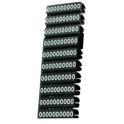 POWERTECH Clip αρίθμησης καλωδίου Νο 0, Black, 10τεμ. POWERTECH Clip αρίθμησης καλωδίου Νο 0, Black, 10τεμ.