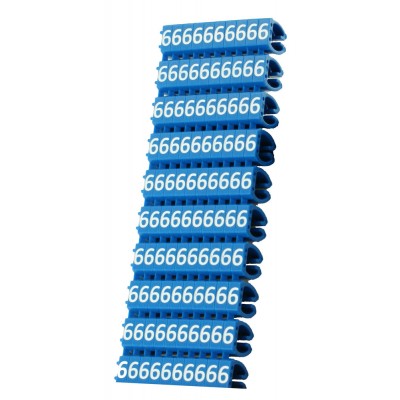 POWERTECH Clip αρίθμησης καλωδίου Νο 6, Blue, 10τεμ. POWERTECH Clip αρίθμησης καλωδίου Νο 6, Blue, 10τεμ.