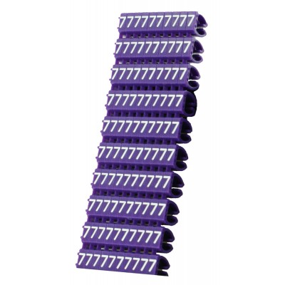 POWERTECH Clip αρίθμησης καλωδίου Νο 7, Purple, 10τεμ. POWERTECH Clip αρίθμησης καλωδίου Νο 7, Purple, 10τεμ.